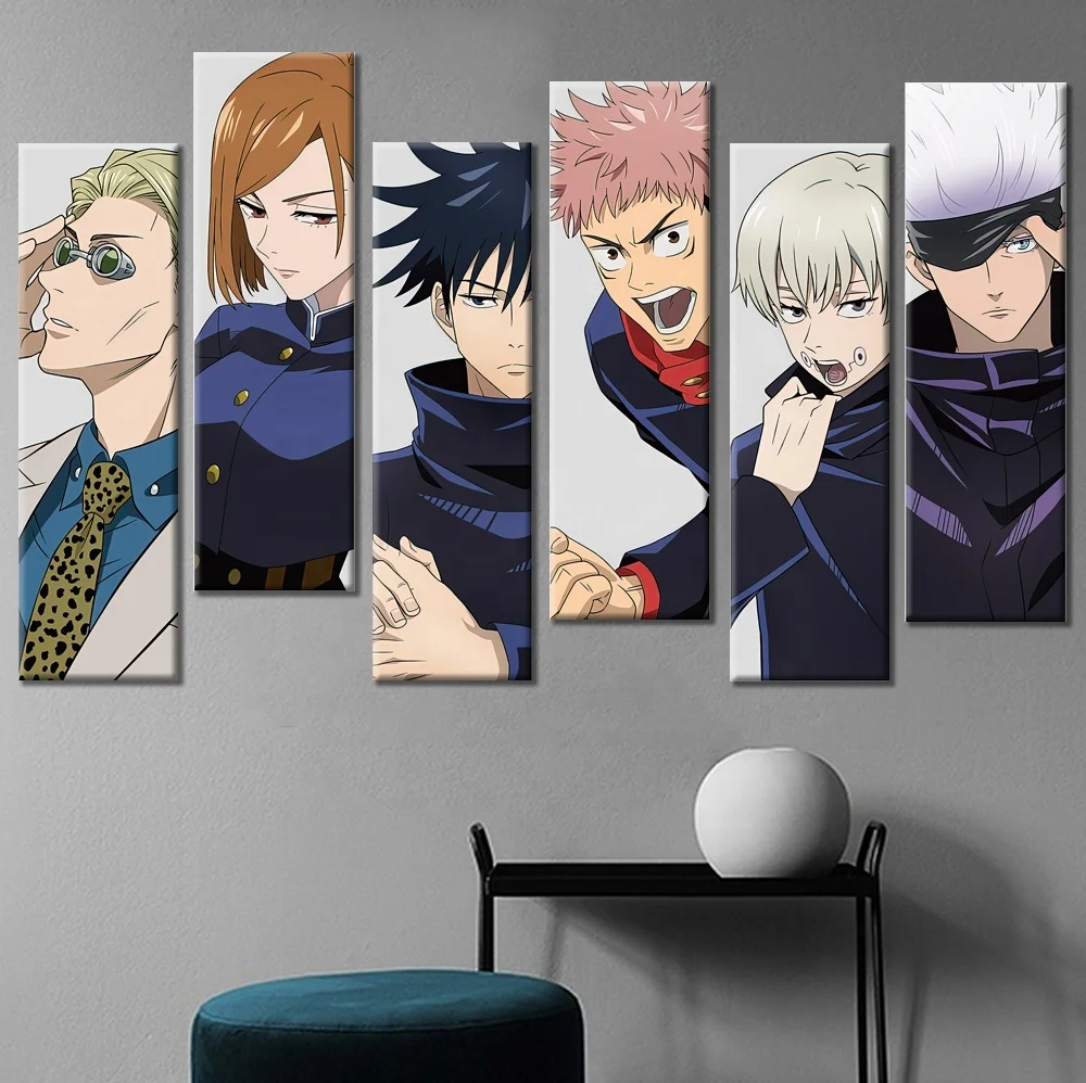 6pcs Anime Jujutsu Kaisen Poster Six Anime Character Satoru Gojo Picture  Print Oil Painting Canvas Wall Art Sukuna Anime Decor - Buy Sukuna Anime  Decor,Jujutsu Kaisen Poster,Satoru Gojo Product on 