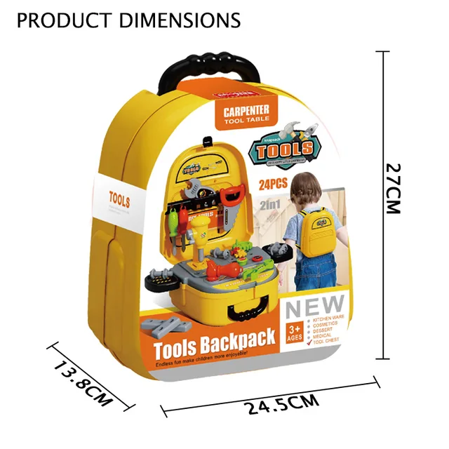 Happy Day - Pretending To Role Play As A Carpenter Simulation Repair Tool  Professional Carpenter Toolbox Set - Temu United Arab Emirates