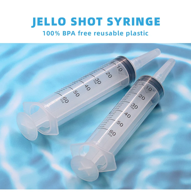 25 Pack Jello Shot Syringes 2 Oz Food Grade Party Syringe With 30 Lids Durable Reusable