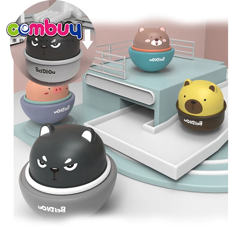 Пресс раздвижной вращающийся животных пуш-ап автомобиль прокатки игрушки ребенок тумблер