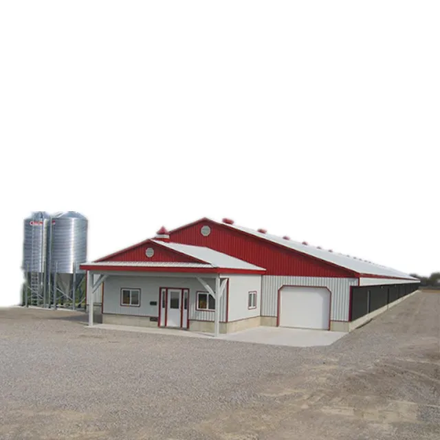 1200 M2 Large Span Prefab Steel Structure Poultry Farm Shed for Broiler Fatten Chicken Poultry House