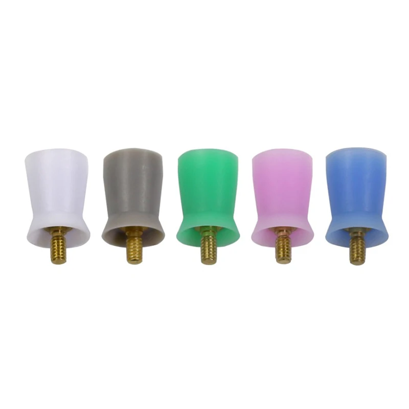 Dental Prophy Polisher Rubber Cup & Brush Kit - Gold Screw, 4 Webbed Mixed Shapes (1 Box)