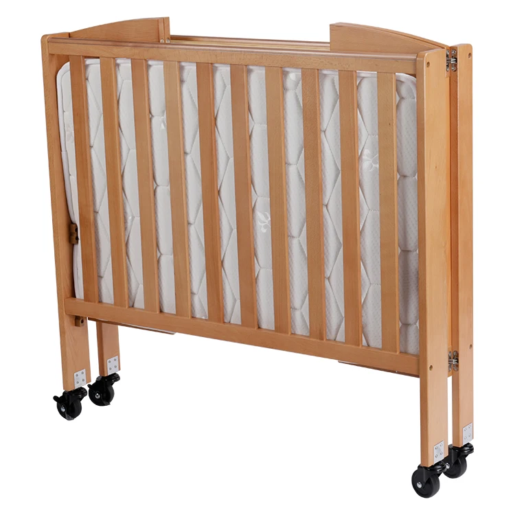 Foldable Wooden Cot Baby Cot Folding High Quality Hotel Solid Wood