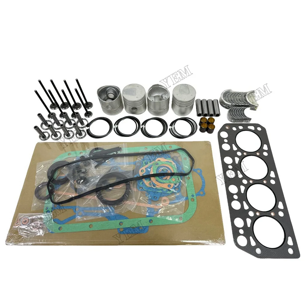 For Mitsubishi K4D Repair Kit With Full Gasket Set Piston Rings Bearing Valvess Replacement Engine Parts