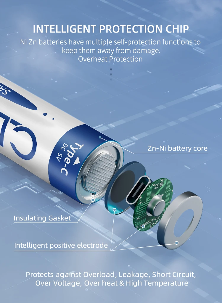Logo Custom Oem Aa Aaa Usb Rechargeable Battery 1.5v Lithium Ion 1.6v