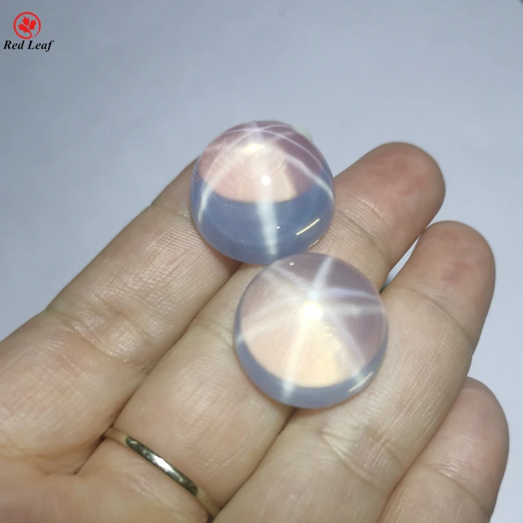 Redleafgems 12 # Cabochonラウンド20mmホワイトスター