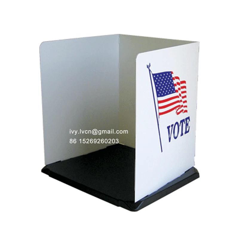 Assembled Collapsible Corrugated Plastic Sheet Voting Booth
