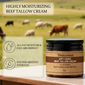 Private Label Beauty Natural Skin Care Products Beef Tallow 1% Bakuchiol Anti Aging Wrinkles Face Moisturizer Cream Balm