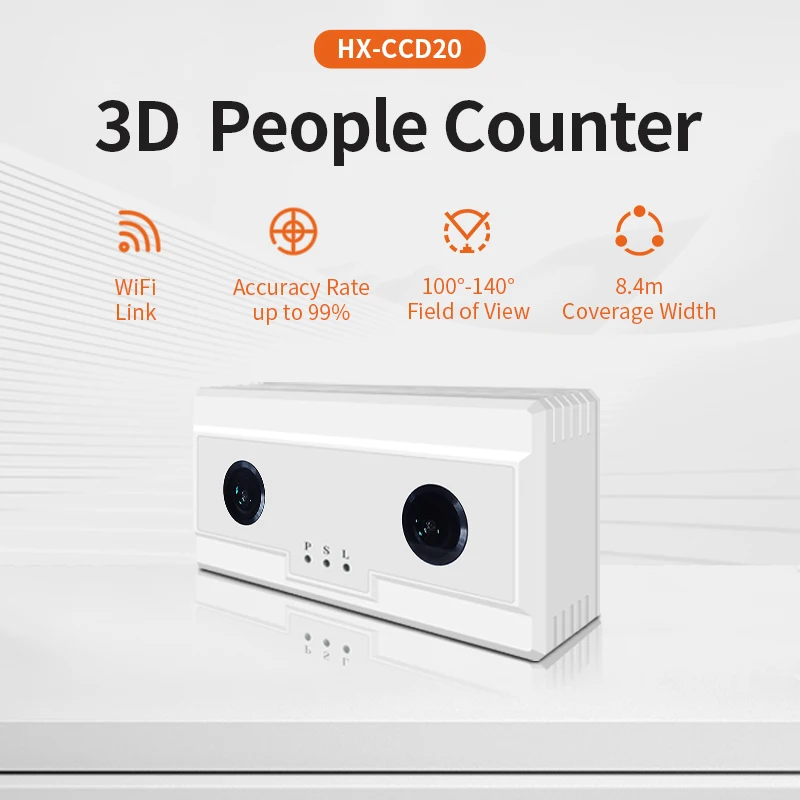 FOORIR Mall People Counting Camera Device High Quality Dual Lens Visitor Counters Wifi People Counter