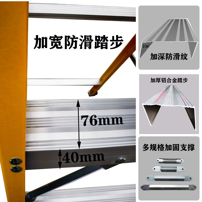 EN131 3 Section Combination Strong Built Tree Stands Loft Aluminium Ladder Sliding Sale Max Industrial Graphic