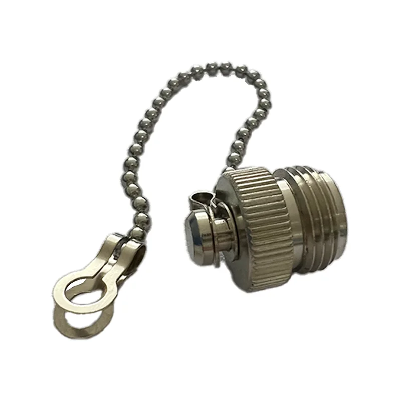 product good performance m12 female dust cap external thread m12 dust cap with chain-2