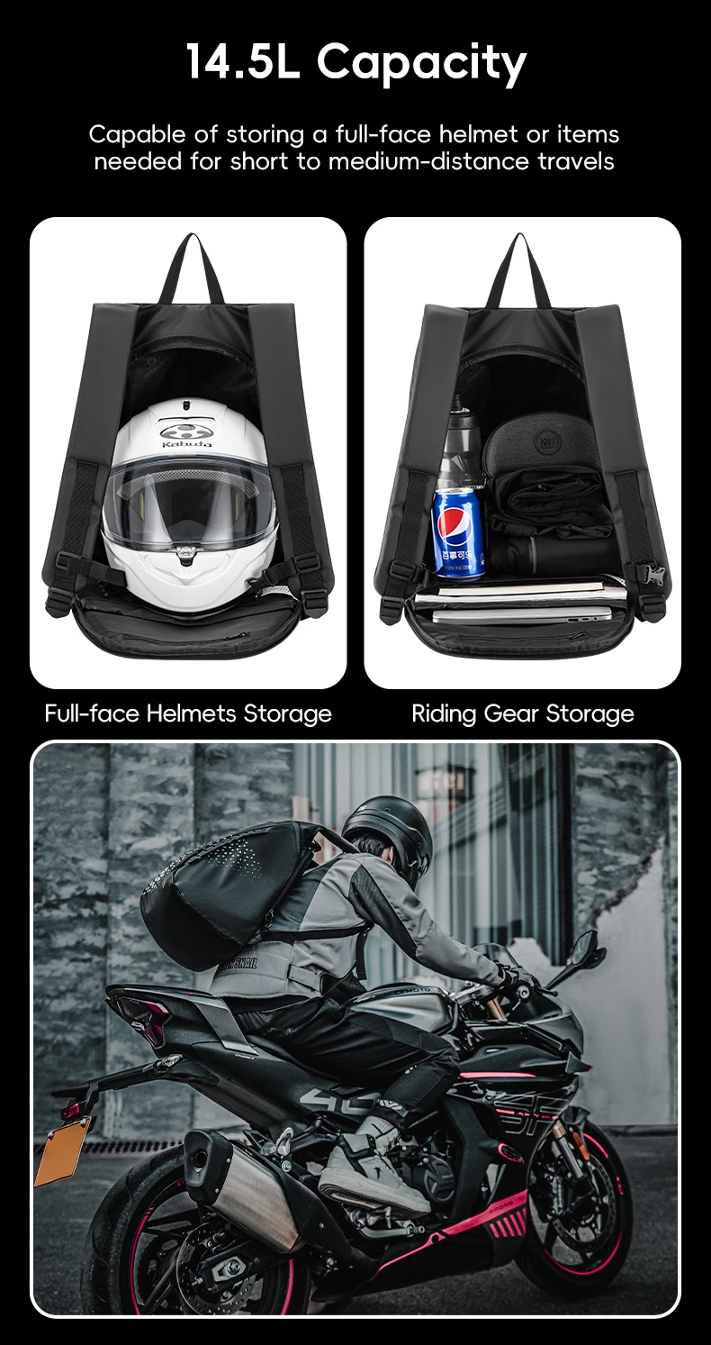 Rockbros Custom High Capacity Motorcycle Mtb Helmet Duffle Bag