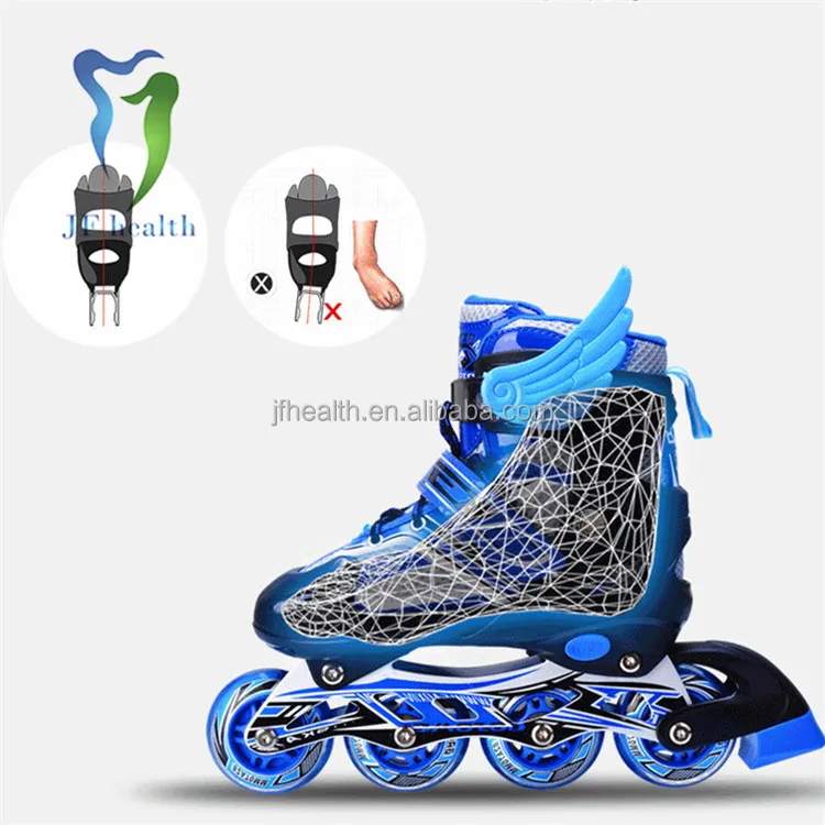 Trendy slalom skating shoes professional sports roller skates shoes 4 size adjustable single-row ice skates for children