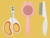 Ensemble peigne à oreilles de lapin + coupe-ongles double trou + peigne anti-puces.