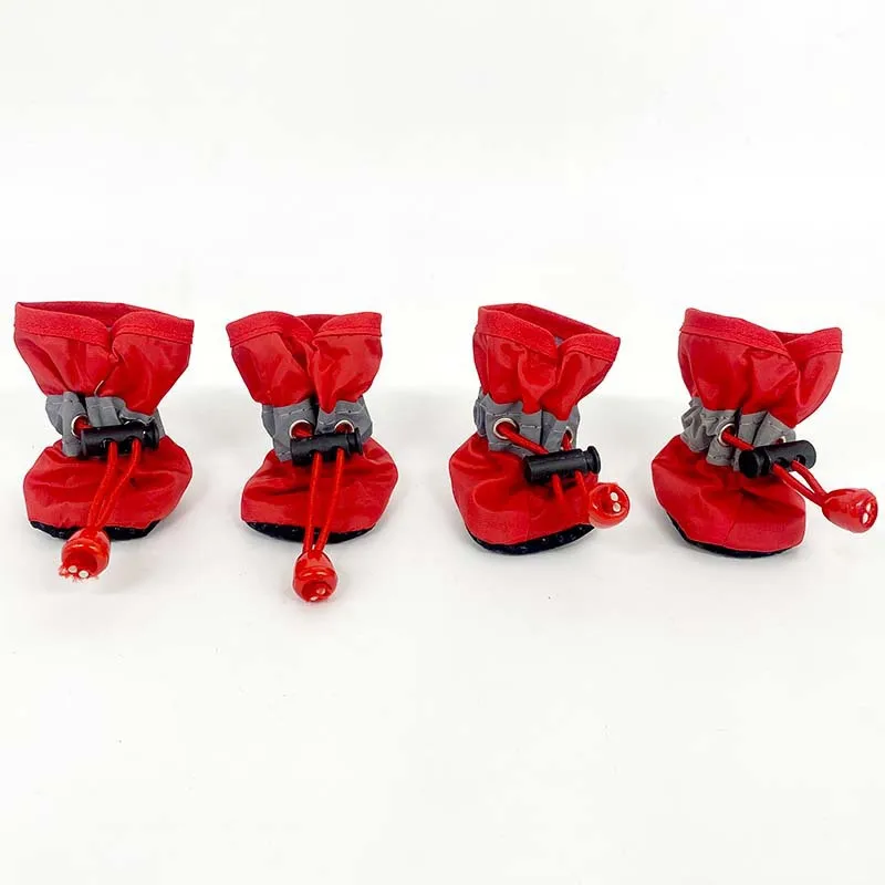 Elastic Strip Waterproof Anti Slip Paw Protector Reflective Dog Boots