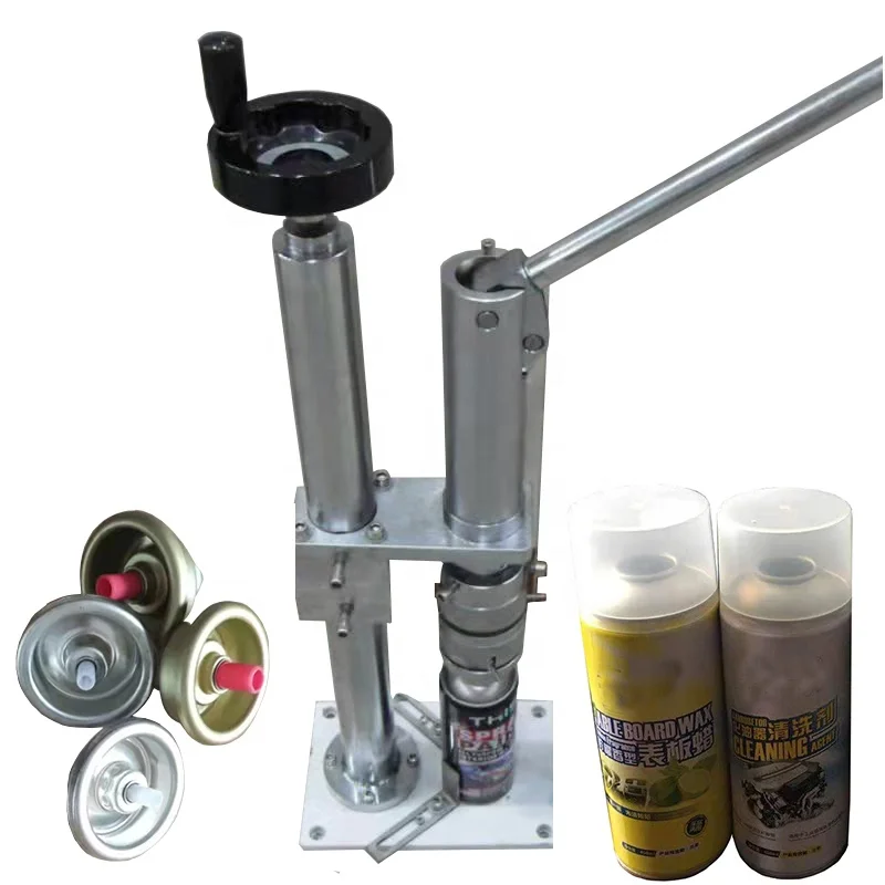 Semi Automatic Spray Crimper Tin Can Valve Crimping Aerosol Sealing Machine