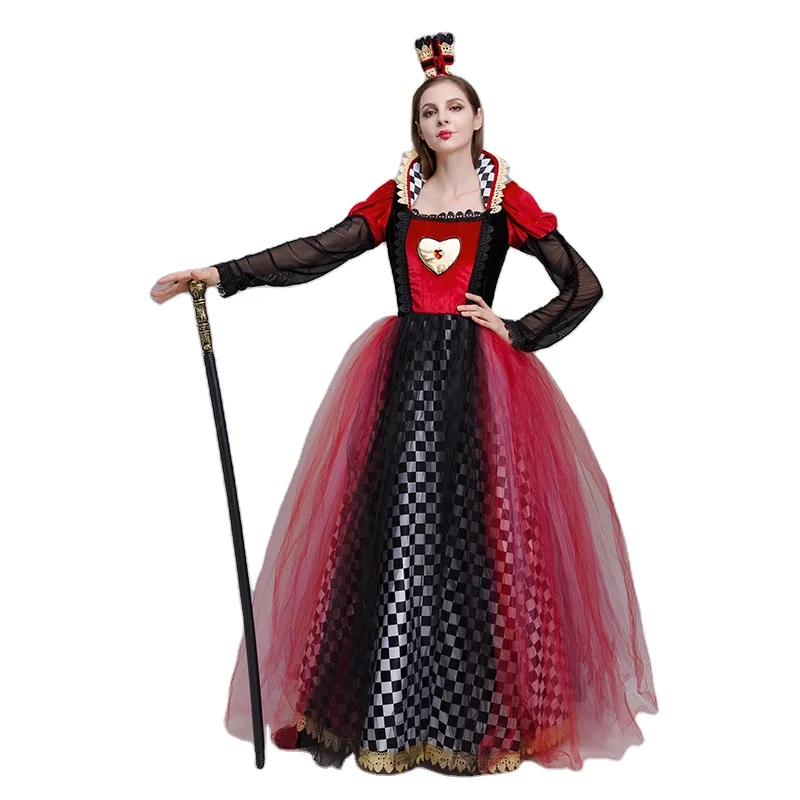 alice in wonderland red and black dress Alice In Wonderland Alice Um Red Party Dress Cosplay Lady Cute Costume Halloween