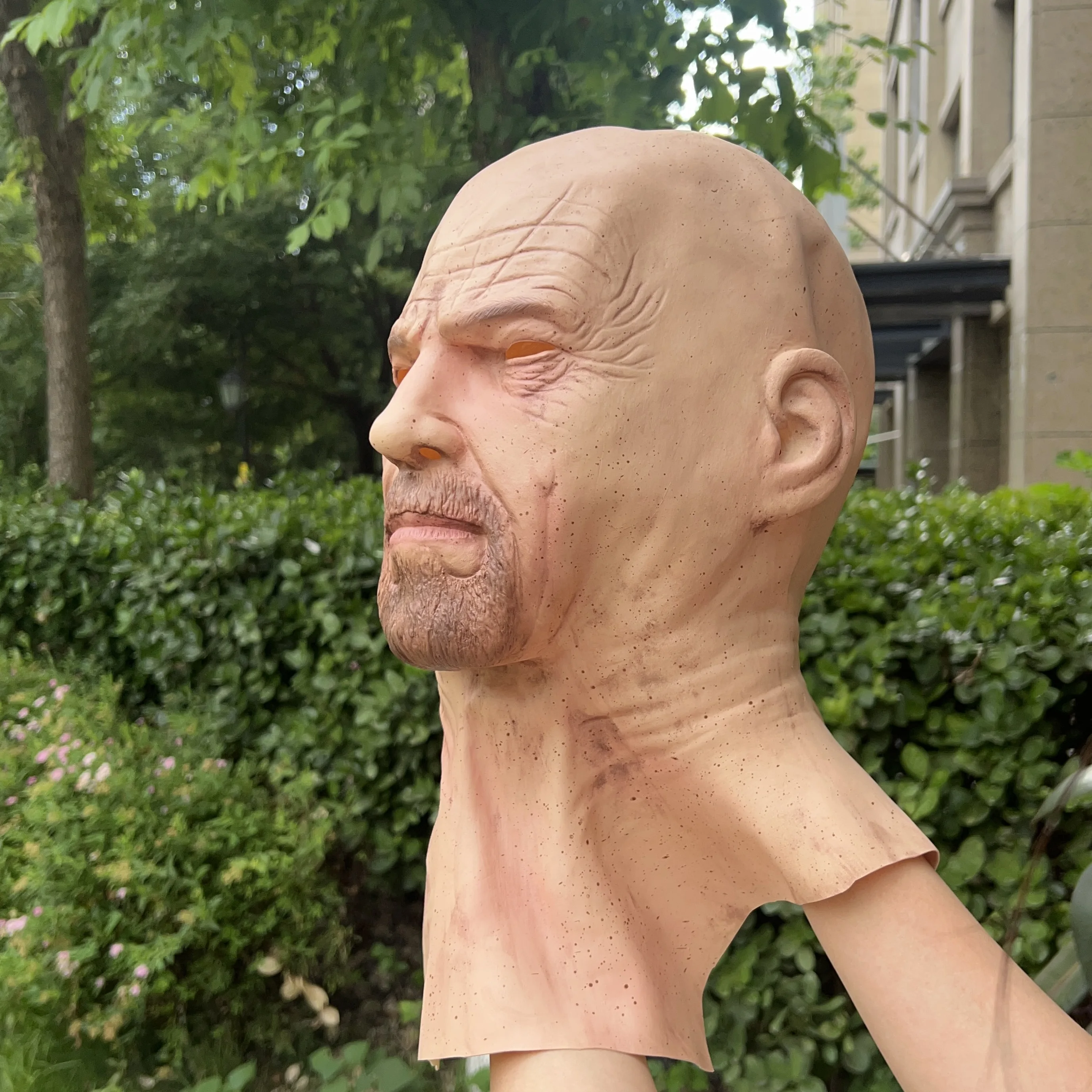 Masquerade Party Full Face Realistic Latax Mask Scary Human Old Man Terror Halloween Mask Mascaras De Fiesta