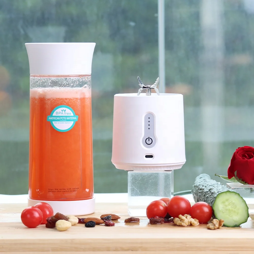 500mlポータブル電気フルーツジューサーUSB充電式スムージー