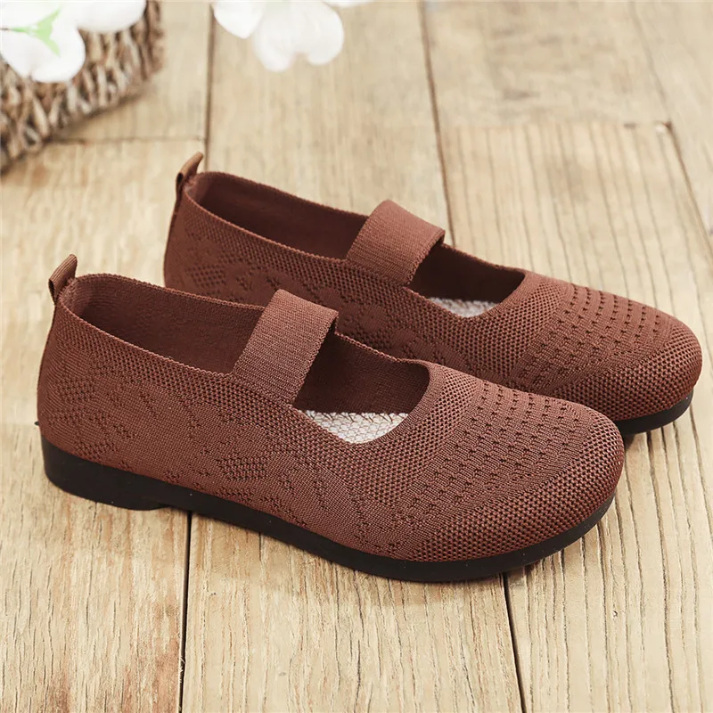 2025 Spring and Autumn New New Ladies Round Toe Flat Large Size Casual Shoes