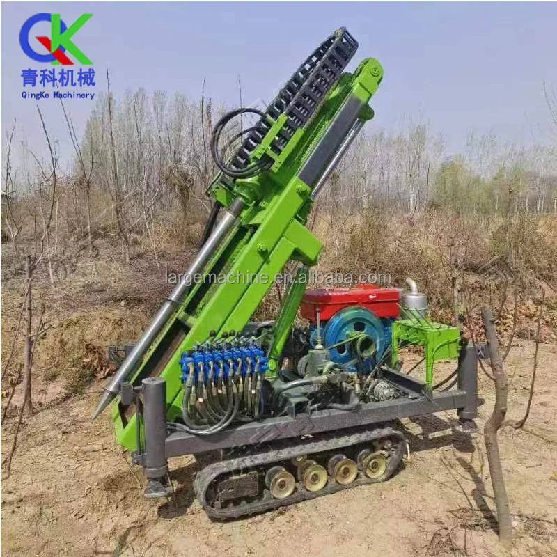 Crawler Photovoltaic Piling Rig Self-propelled Auger Drilling Rig Well ...