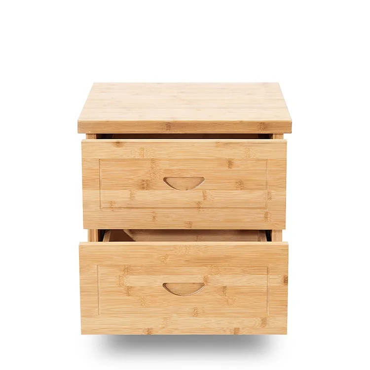 Ночная тумбочка из бамбука с выдвижным ящиком, многофункциональная для спальни, гостиной, ванной комнаты, домашняя мебель, боковой стол