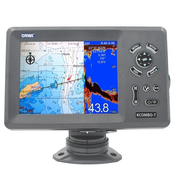 ONWA KCombo-7 7inch Color LCD GPS Chart plotter navigator satellite Combo with Fishfinder For Fishing Echo sounder