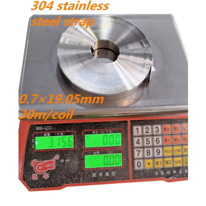 0.7*19mm 0.6*16mm Ss201 Aisi304 Ss316 Metal Strip Band It Stainless Steel Strap 3/4 Packaging