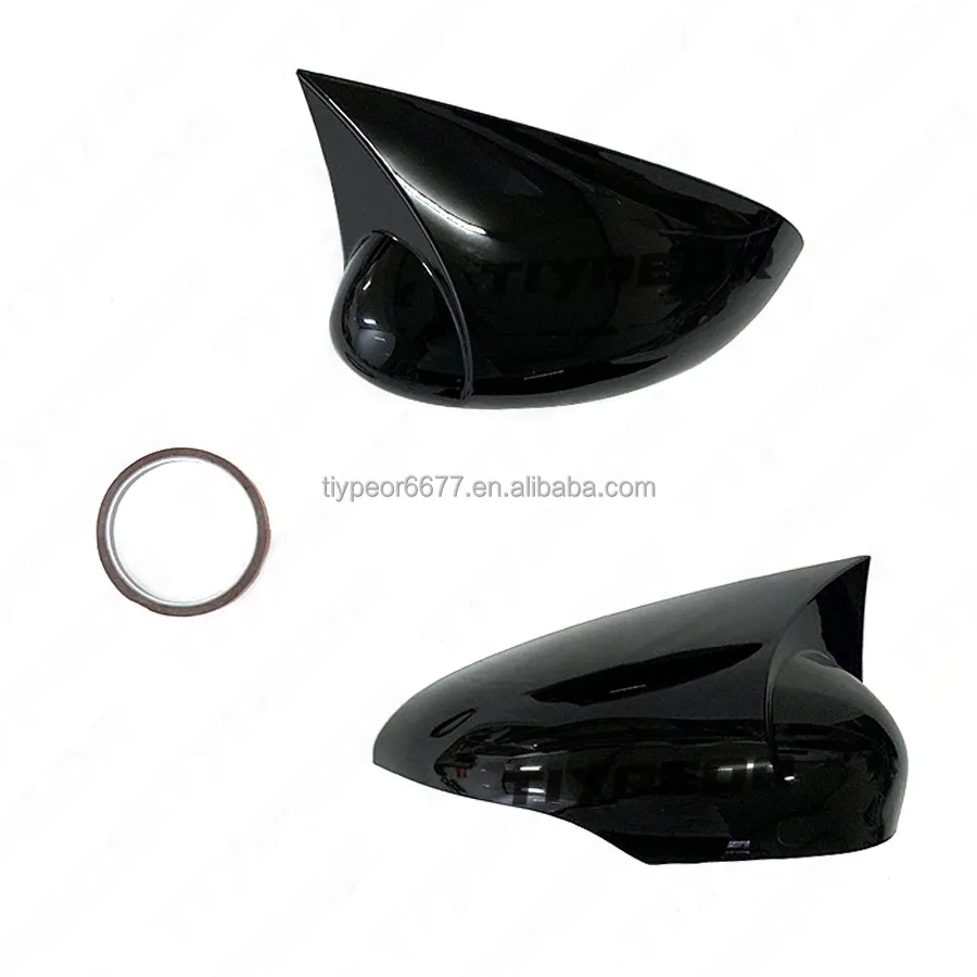 product premium glossy black wing mirror cover for volkswagen magotan 2011   2016   enhance side rear view-4