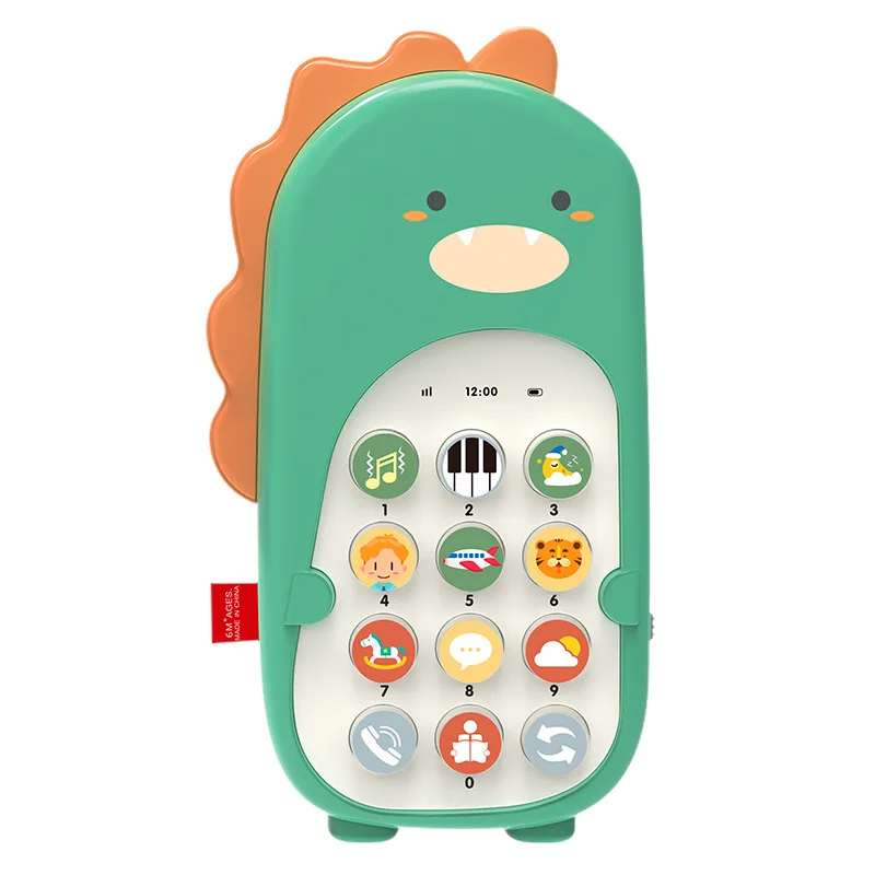 Dinosaur baby toy phone with teether simulation early education children music enlightenment phone baby toddler gift