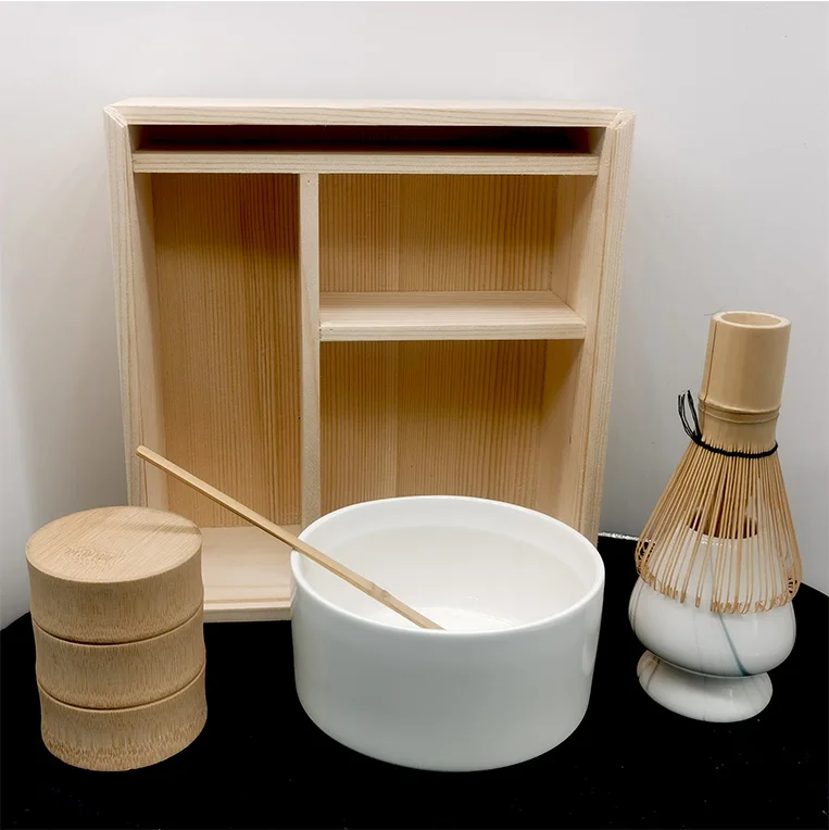 ZENRC New Design Wooden Matcha Tea Making Tool Set Whisk Chawan Japanese Matcha Tea Set Matcha Set