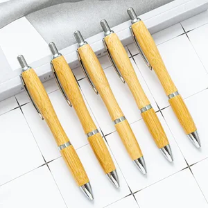 Bamboo Creative Advertising Ballpoint Pen with Custom Logo Printing for Promotional Pen Gifts
