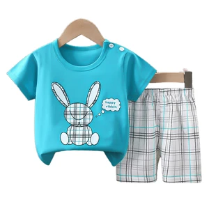 Latest Designkids Clothing Wholesale Sports Suit Baby Clothes Summer 2 Pieces Boys Clothing Sets