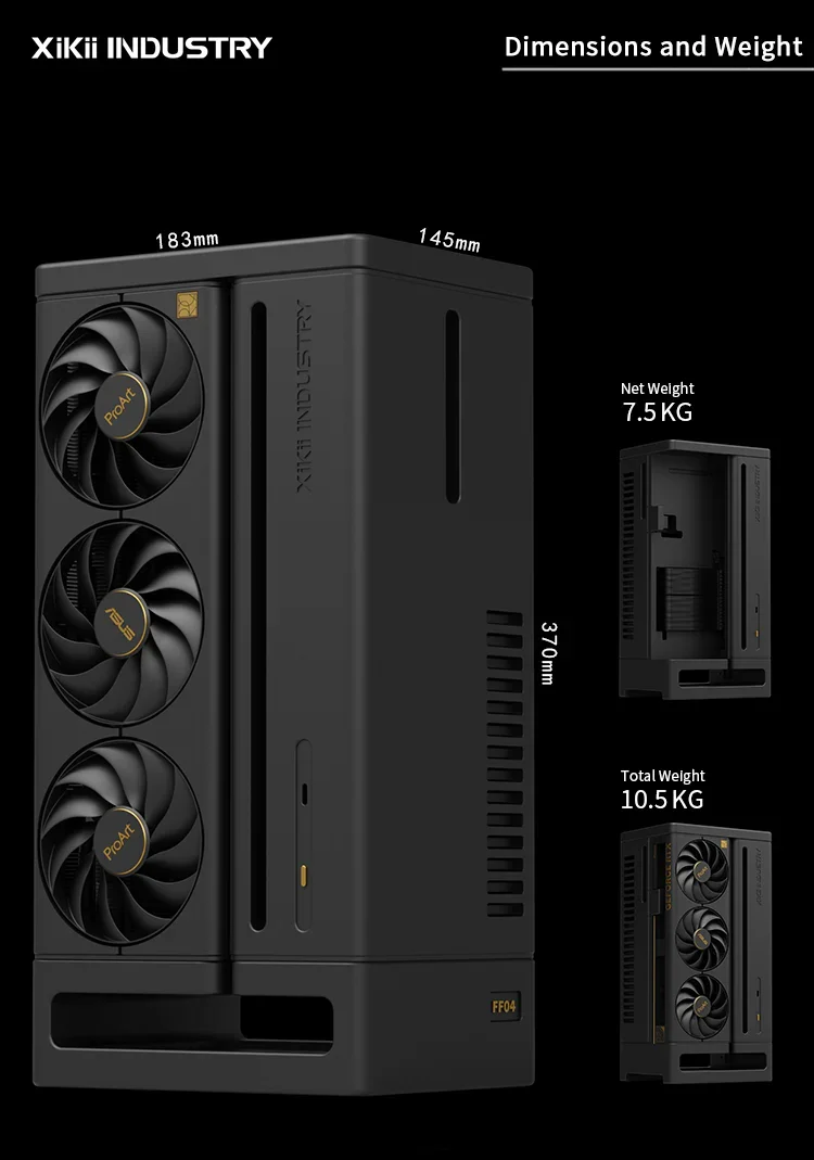 Novo XIKII INDÚSTRIA ProArt FF04 ITX Gaming Case PC Vertical Sob