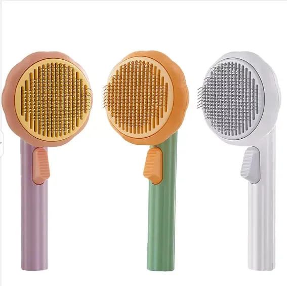 Cat Dogs Hair Remover Brush Pet Comb Self Cleaning Slicker Brush Pet