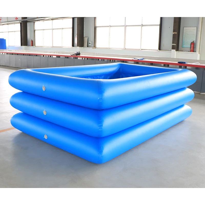 New Design Customized Size Rectangular Shape Wireless PVC Inflatable Swimming Pool from Qingdao China manufacture