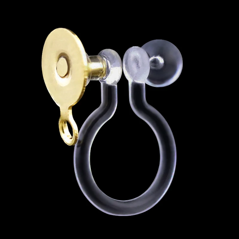 Clip on Earring Converter with Loop for DIY Earring Jewelry Making Non Piercing Invisible Clip Earrings