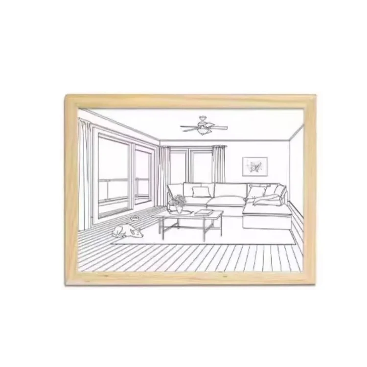 High Quality Light Painting Led Light Frame Lamp Frescoed Decorative Light Painting