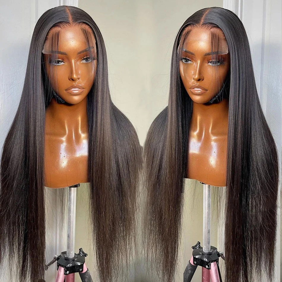 Perruque Lace Frontal Cheveux Humains Noir - 6 Pouces, Dentelle 13x4, 3 Attaches, Résistante à La Chaleur
