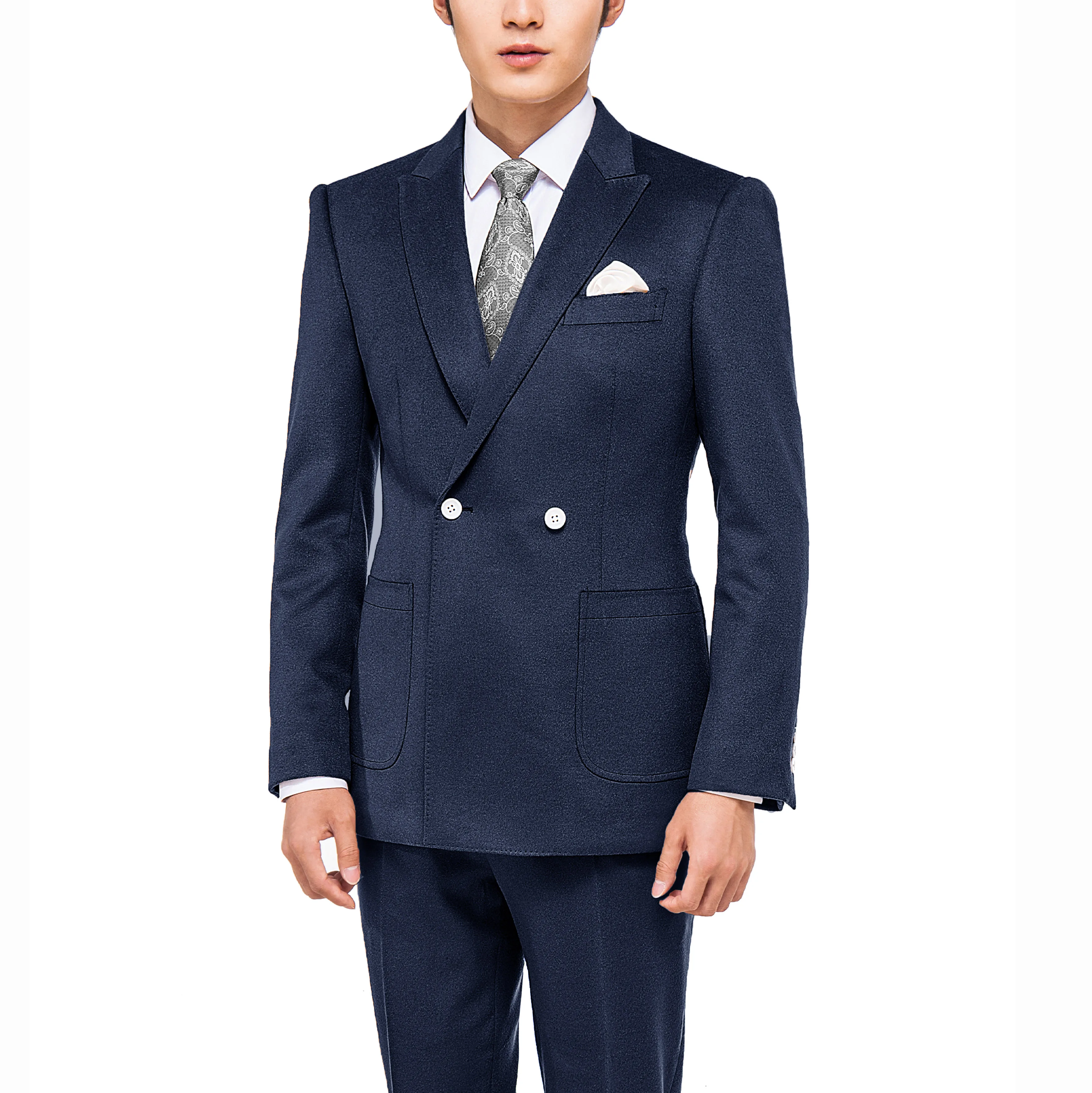 Zakelijke Kleding Heren Men's Two-piece Suit Jacket Pants Office Attire Men Double-breasted Suit Anzug Men Business Suits