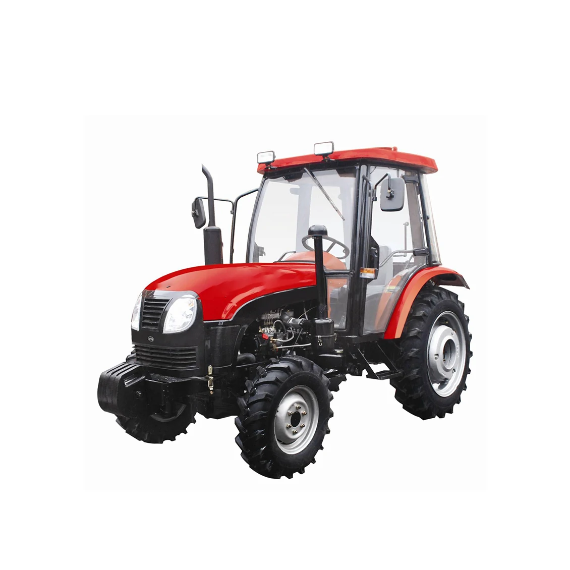 tractor with harvester agricultural machinery