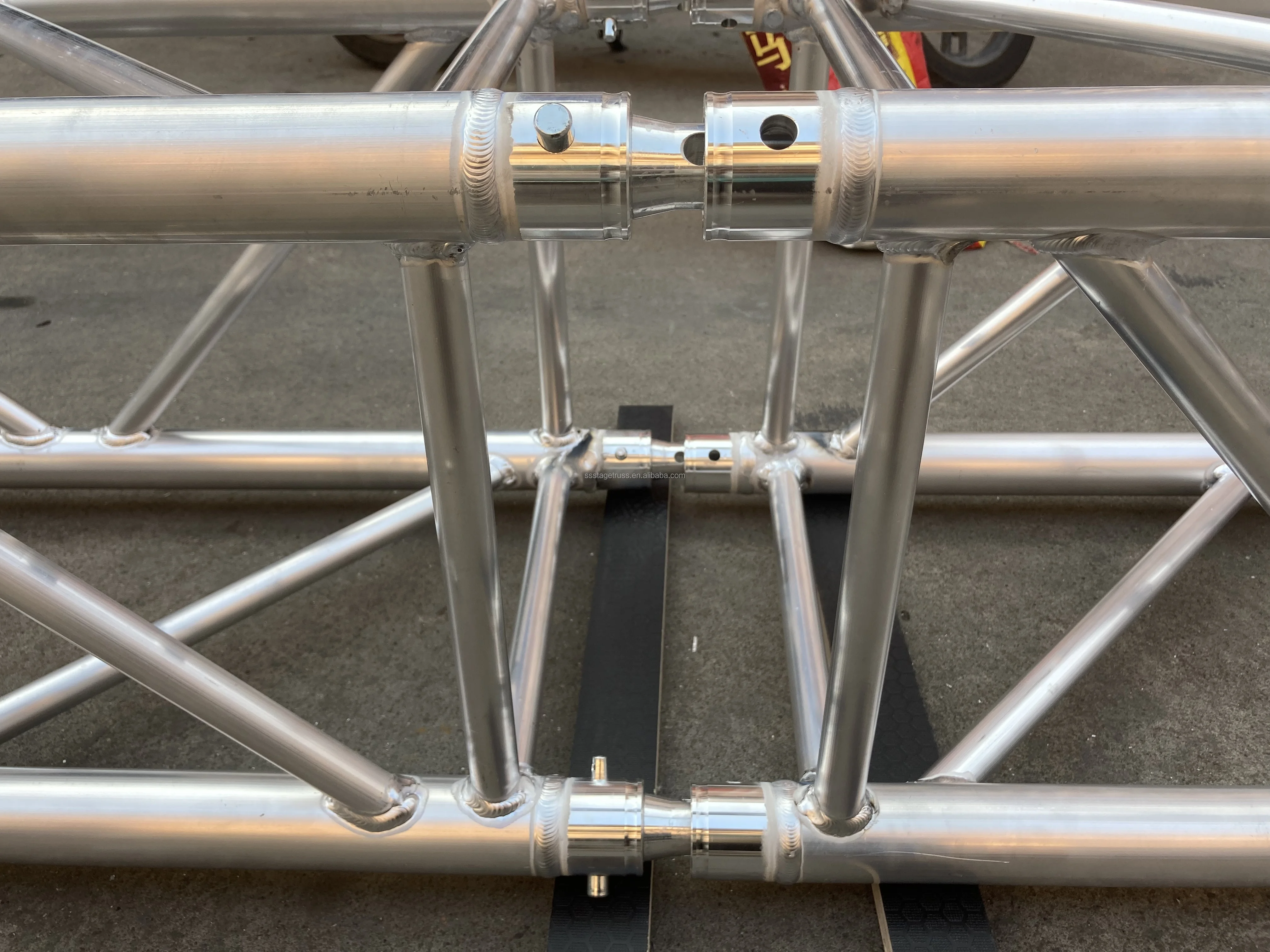 product aluminum spigot truss coupler with pins clips stage truss connector-7