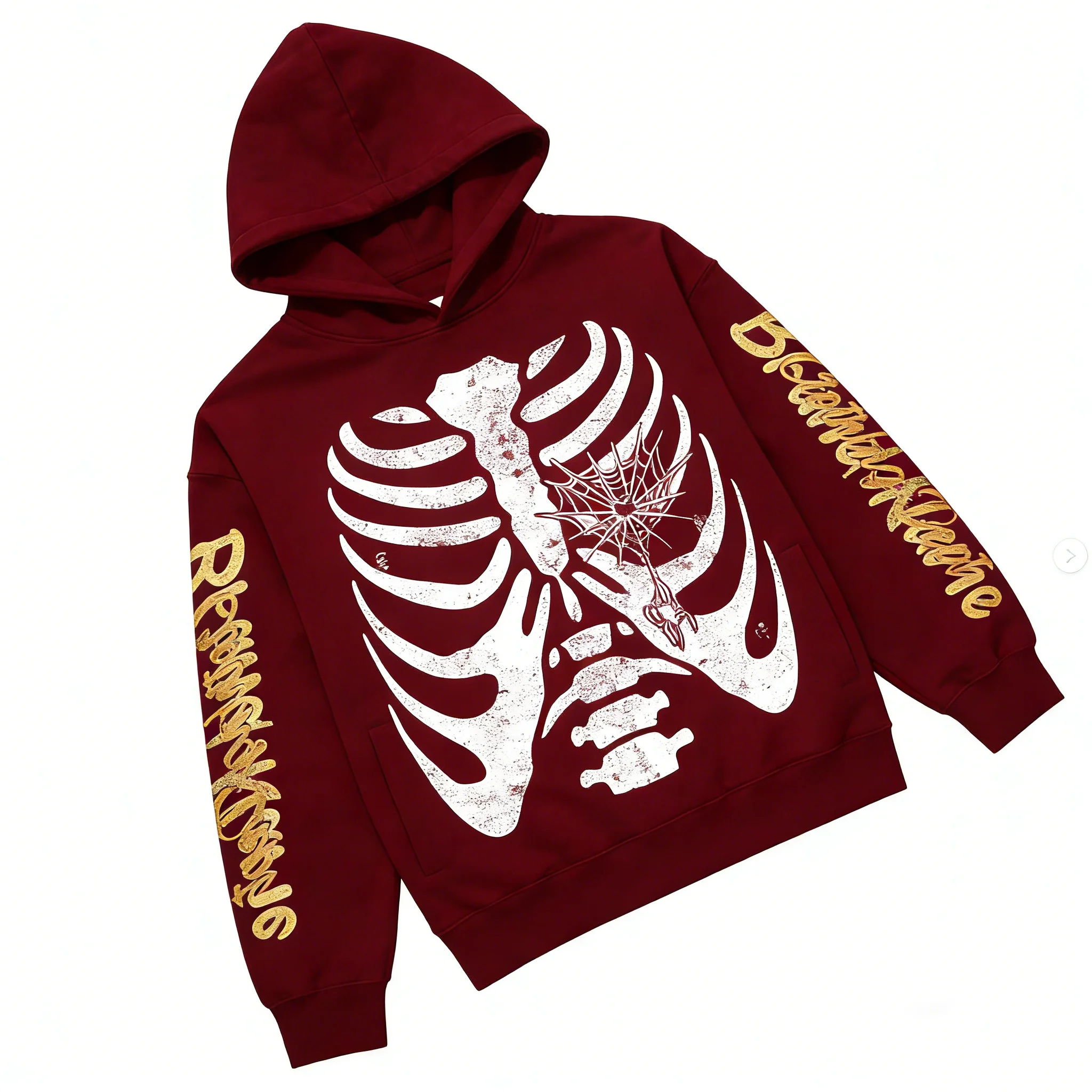 SALATI OEM Custom Acid Wholesale Men's Custom Graphic Printing Fleece Hoodie Long Sleeve Hoodie Pullover Sweatshirt for Men gallery 2