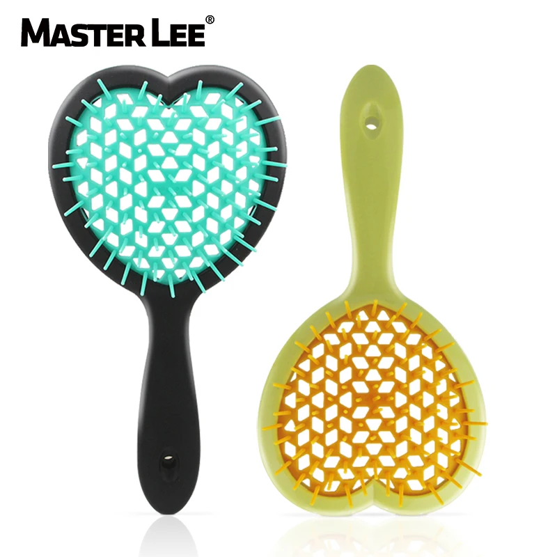 Masterlee custom logo heart style hair brushes massage comb hot sale in Amazon