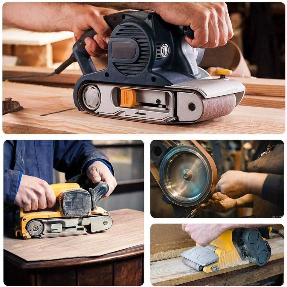 Lagerware, Lieferung innerhalb von 24 Stunden - 30 Stück Aluminiumoxid-Schleifbänder 75 x 533 mm, gemischte Körnung 40/60/80/120/180_voghion.com