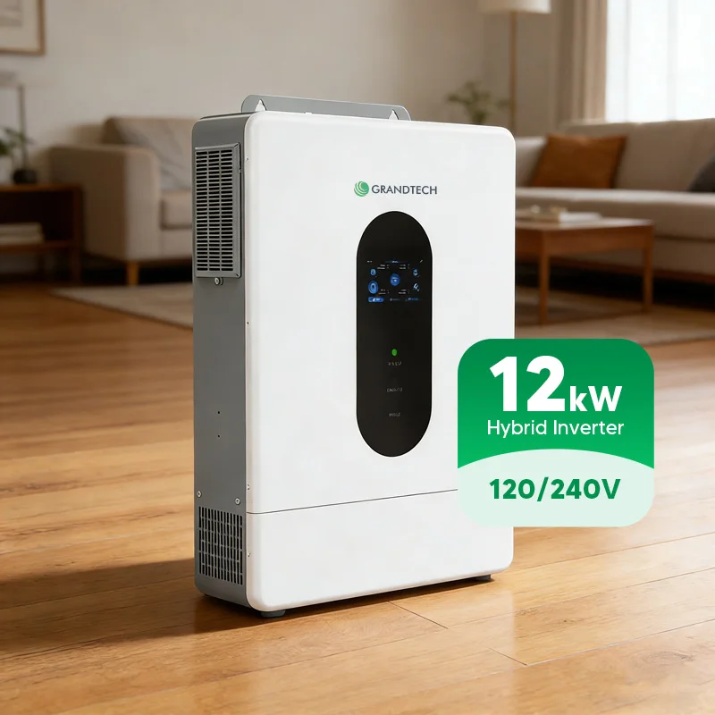 UL1741 стандартына сәйкес АҚШ қоймасындағы 8 кВт, 12 кВт, 10 кВт, 240 В бөлінген фазалы гибридті күн энергиясы инверторы, 120/240 В, екі MPPT қолдауы, максимум 6 бірлікке дейін параллель қосуға болады