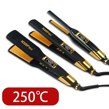 Hot Selling High Temperature Hair Straightener Set 250C/480F Professional Ceramic Flat Iron Plancha De Cabello