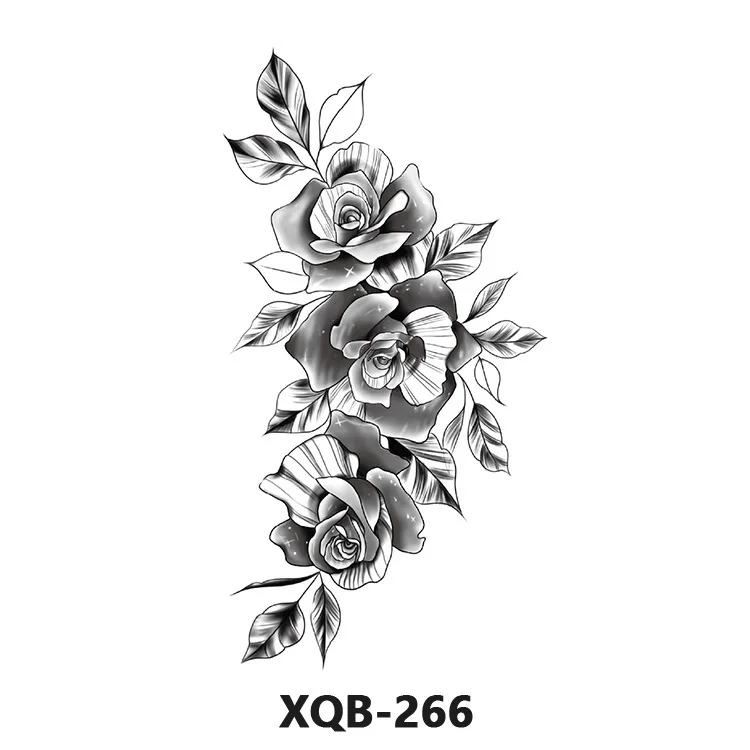 Factory Price Girl Temporary Rose Fake Geometry Waterproof Flower Tattoo Sticker for Arm