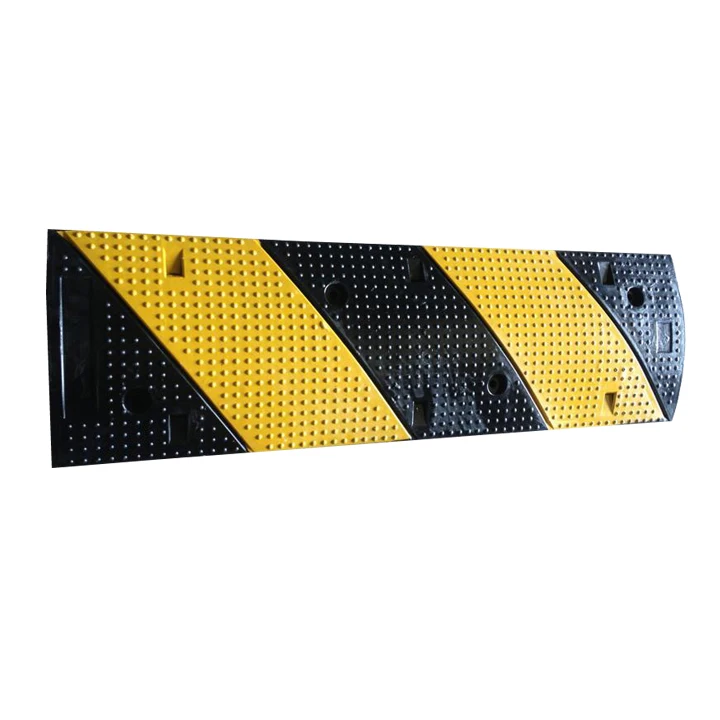 Durable Mini Small Yellow Black Speed Hump Rubber Speed Bump Stripe