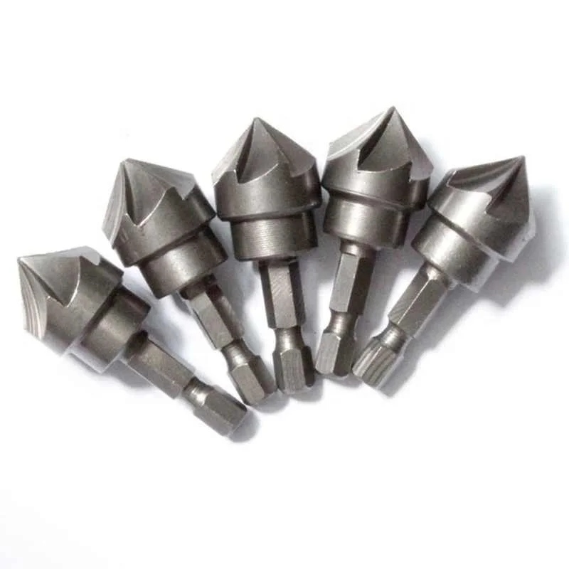 Juego De 3 Brocas Avellanadoras De 90° Con Vástago Hexagonal – Para Madera, Plástico Y Metal